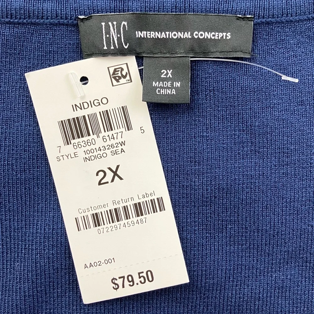 NWT INC International Concepts Square-Neck Sweater